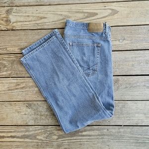 Nautica Jeans Co Men's Gray Jeans N-Boot Boot Cut Yellow Zipper 40X32